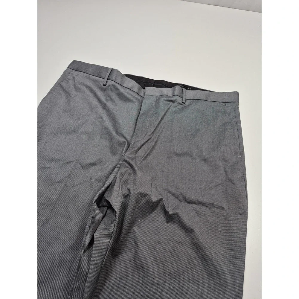 Banana Republic Dress Pants Mens 44x32 Gray Slim Fit Non Iron Stretch Cotton